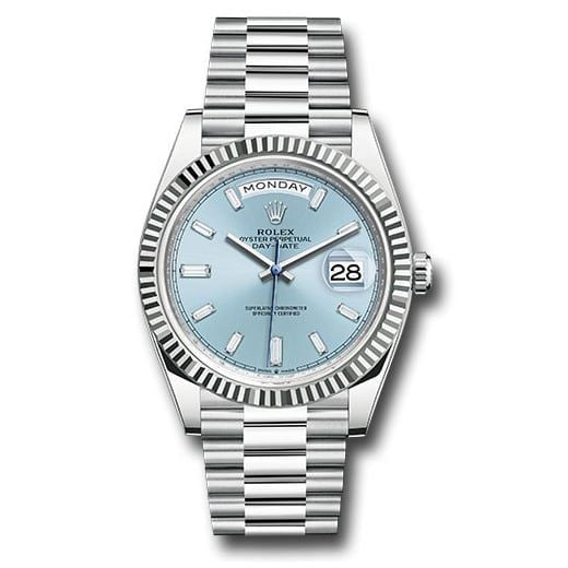 Rolex Day-Date 40 Platinum – Ice Blue Dial