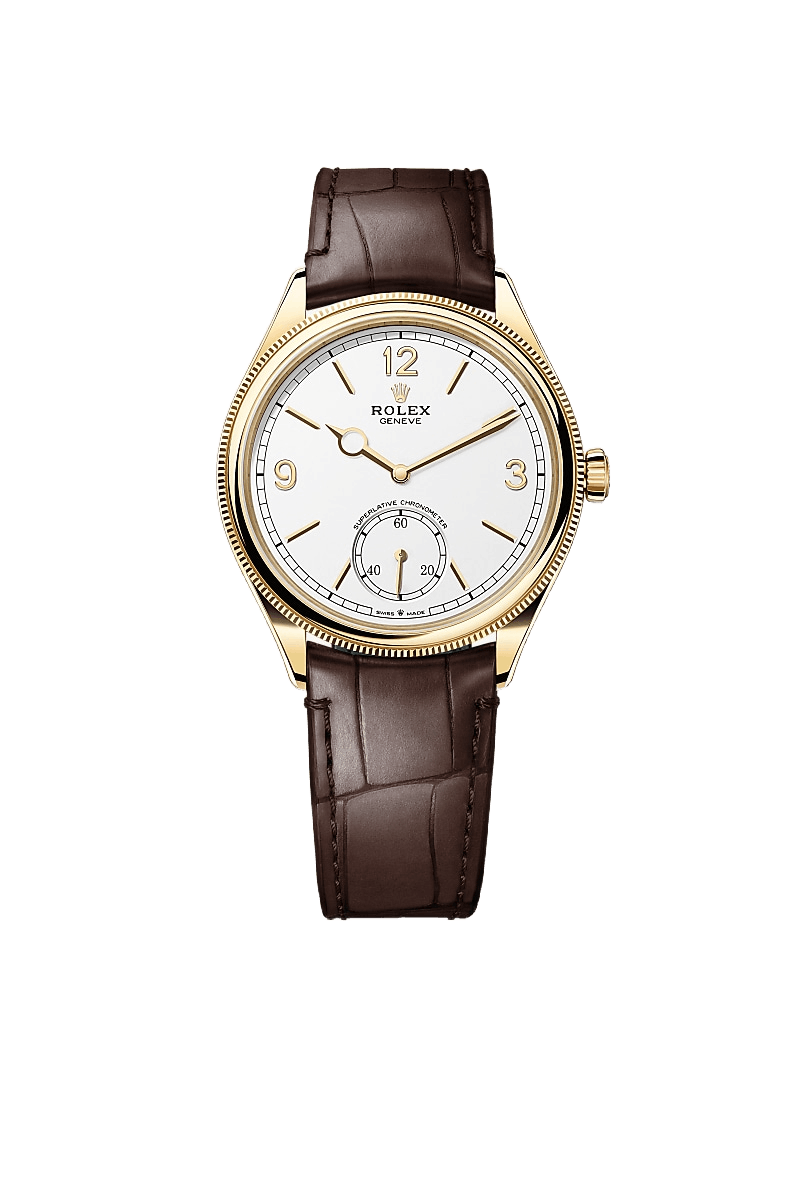 Rolex 1908 39 mm, 18 kt yellow gold, polished finish