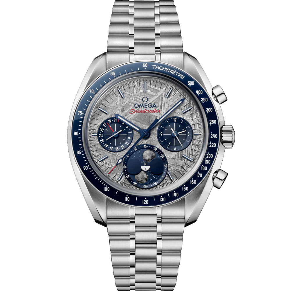 Speedmaster Moonphase 43 mm, steel on steel