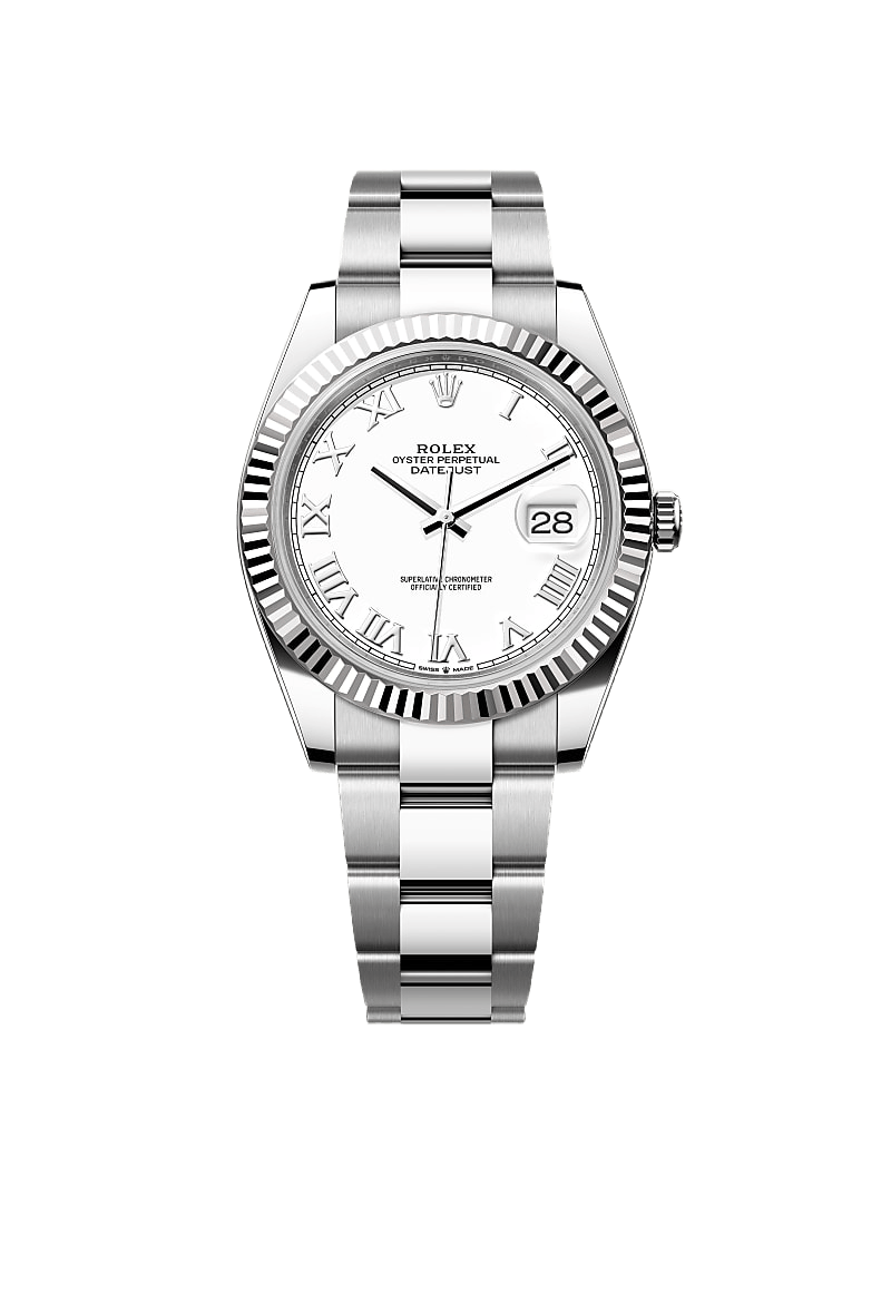 Rolex Datejust 41 Oyster, 41 mm, Oystersteel and white gold