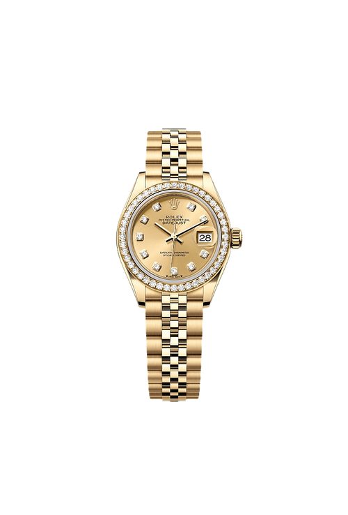 Rolex Lady-Datejust Oyster, 28 mm, yellow gold and diamond