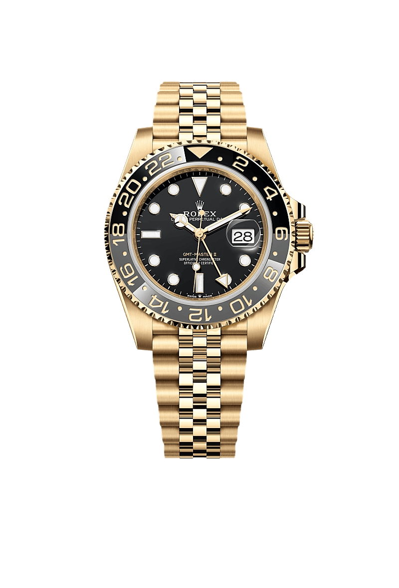 A -Rolex GMT-Master II Oyster, 40 mm, yellow gold