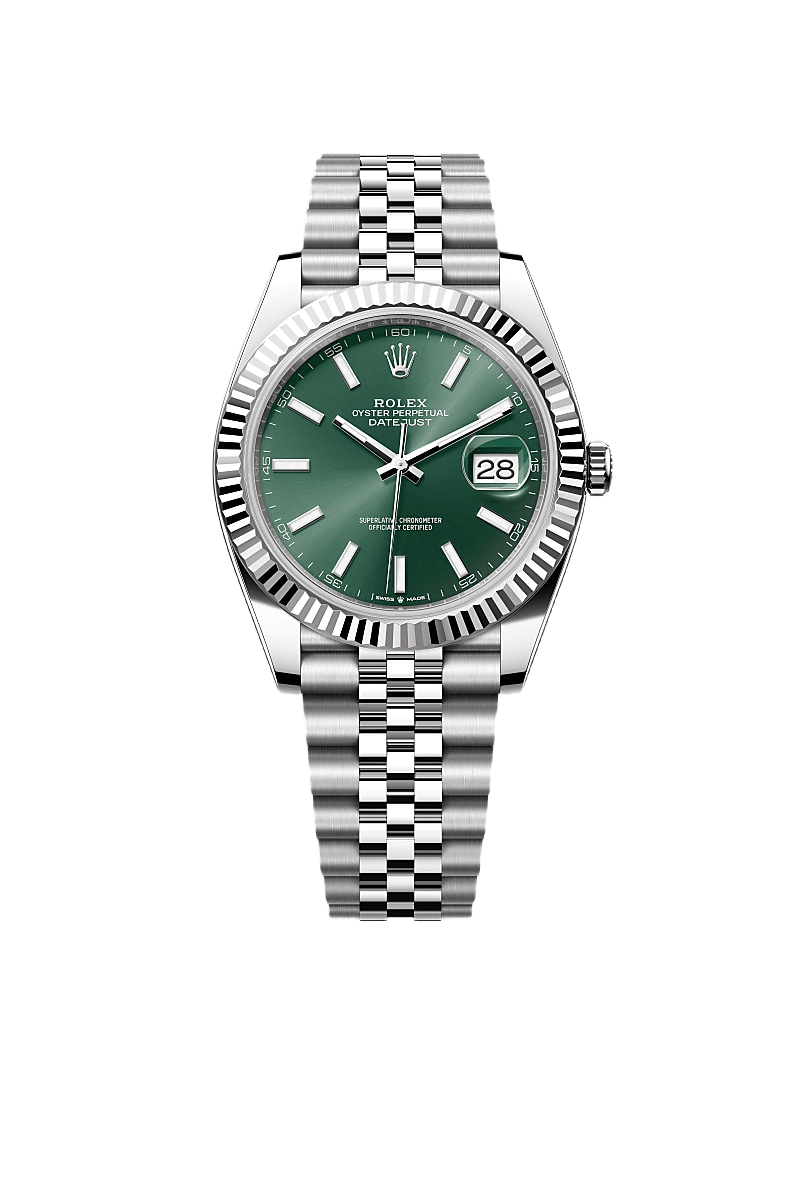 Rolex Datejust 41 Oyster, 41 mm, Oystersteel and white gold