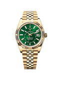 A Sky-Dweller 42mm18ct Yellow Gold Green Dial
