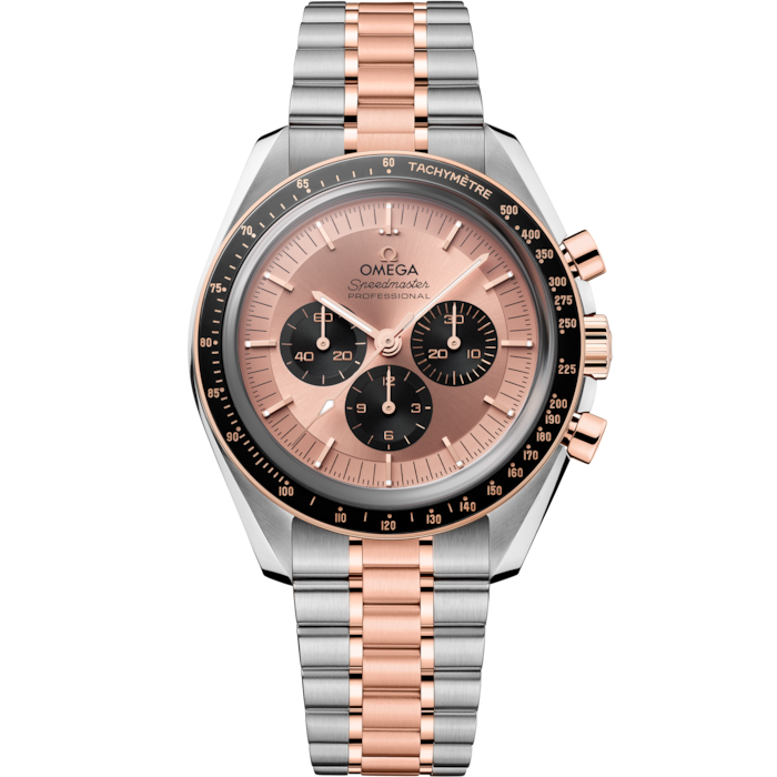 Speedmaster Moonwatch Professional 42 mm, steel ‑ Sedna™ gold on steel ‑ Sedna™ gold