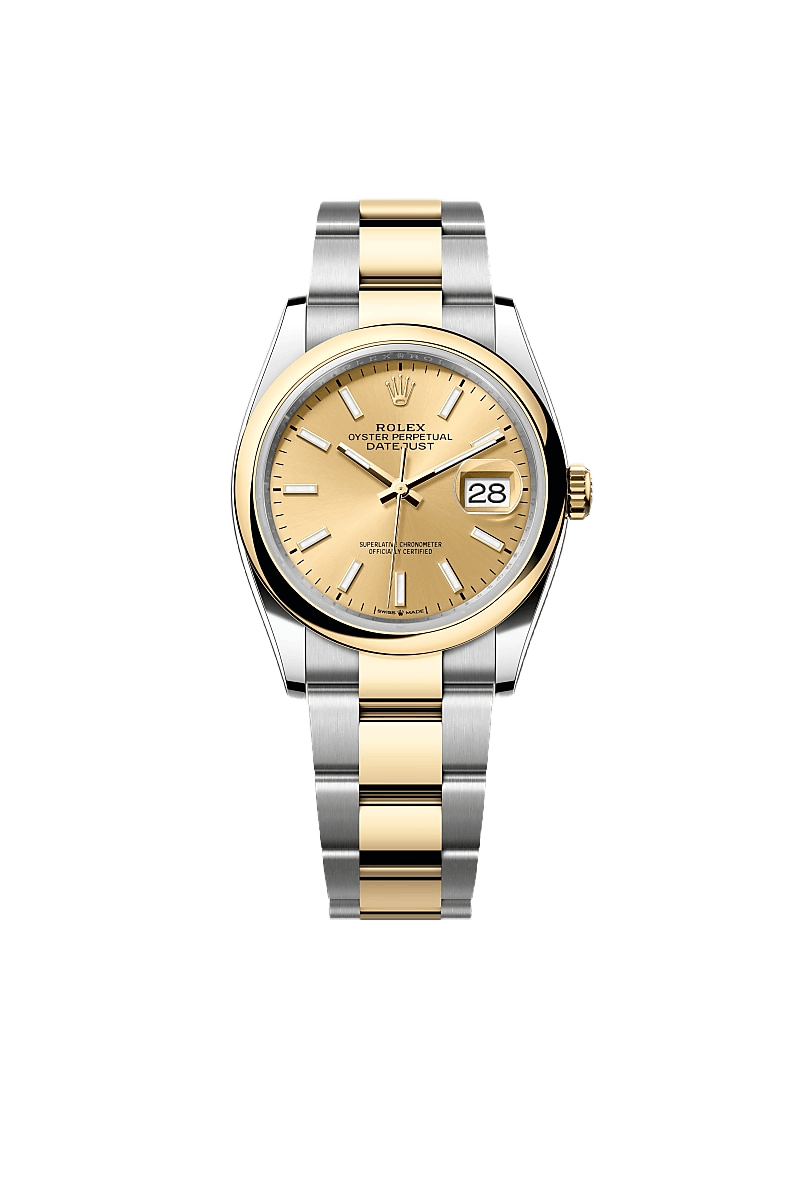 Rolex Datejust 36 Oyster, 36 mm, Oystersteel and yellow gold