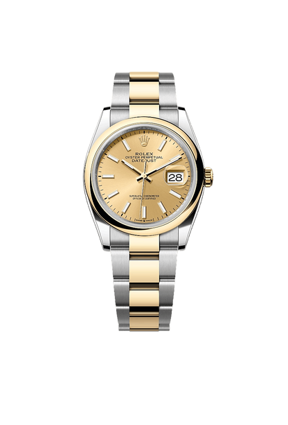 Rolex Datejust 36 Oyster, 36 mm, Oystersteel and yellow gold