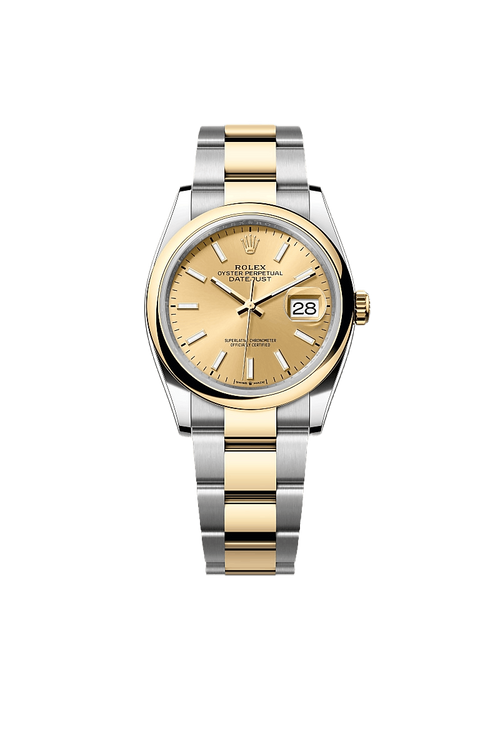 Rolex Datejust 36 Oyster, 36 mm, Oystersteel and yellow gold