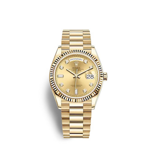 Rolex Day-Date 36mm Yellow Gold Champagne Diamond Dial