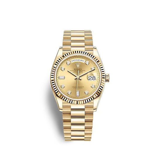 Rolex Day-Date 36mm Yellow Gold Champagne Diamond Dial