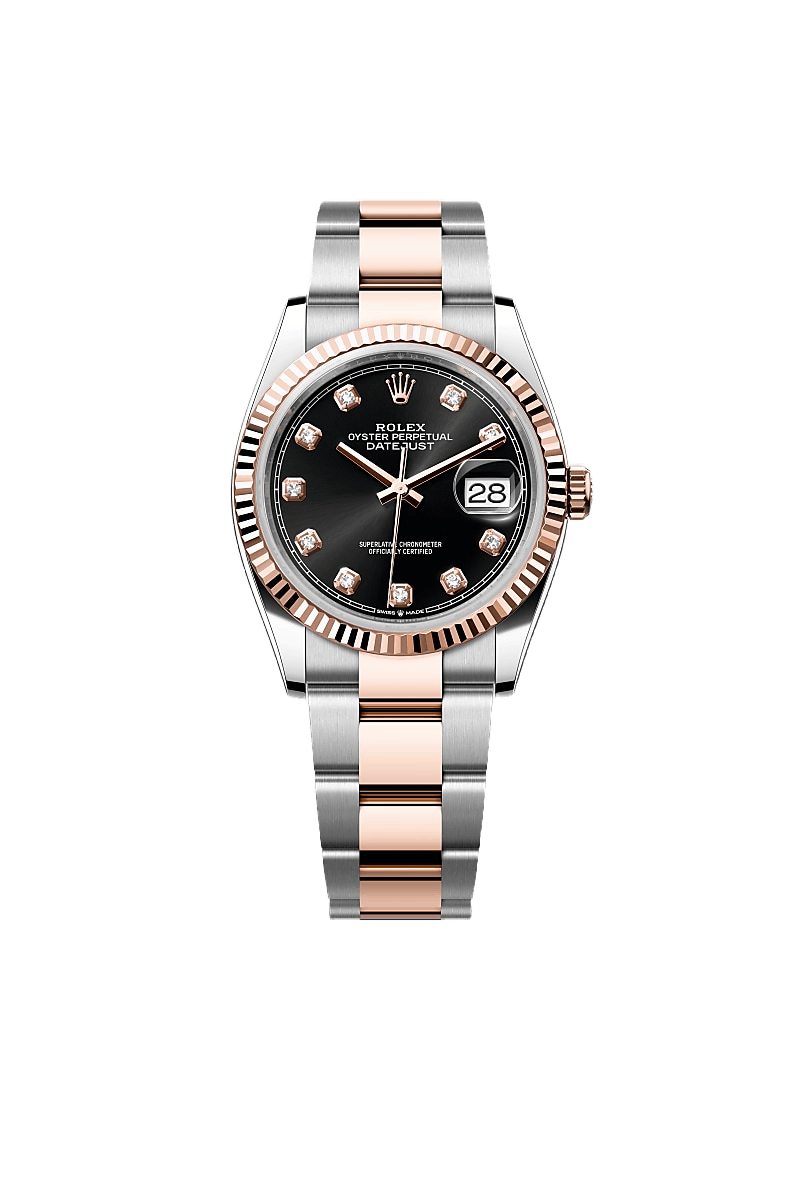 Datejust 36 Oyster, 36 mm, Oystersteel and Everose gold