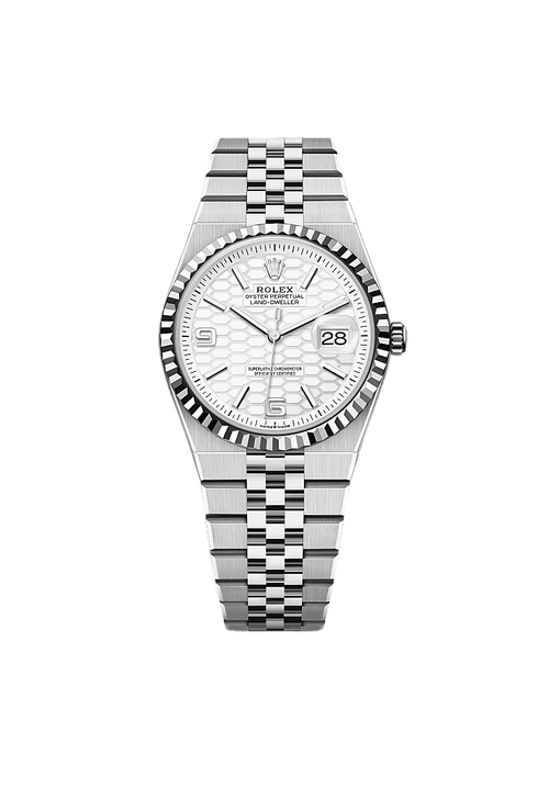 Rolex Land-Dweller 36 Oyster, 36 mm, Oystersteel and white gold