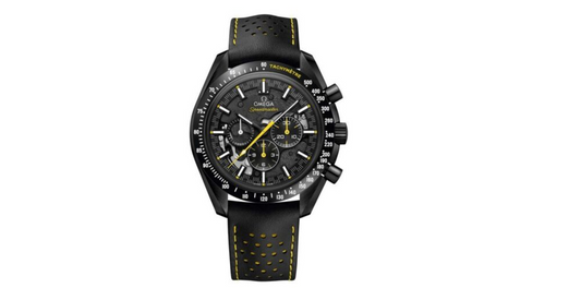 Speedmaster Dark Side of the Moon 44.25 mm, black ceramic on rubber strap