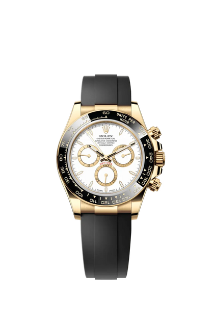 Rolex Cosmograph Daytona Yellow Gold White Dial with Oysterflex Bracelet