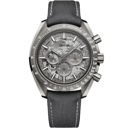 Speedmaster Dark Side of the Moon 44.25 mm, grey ceramic on coated nylon fabric strap