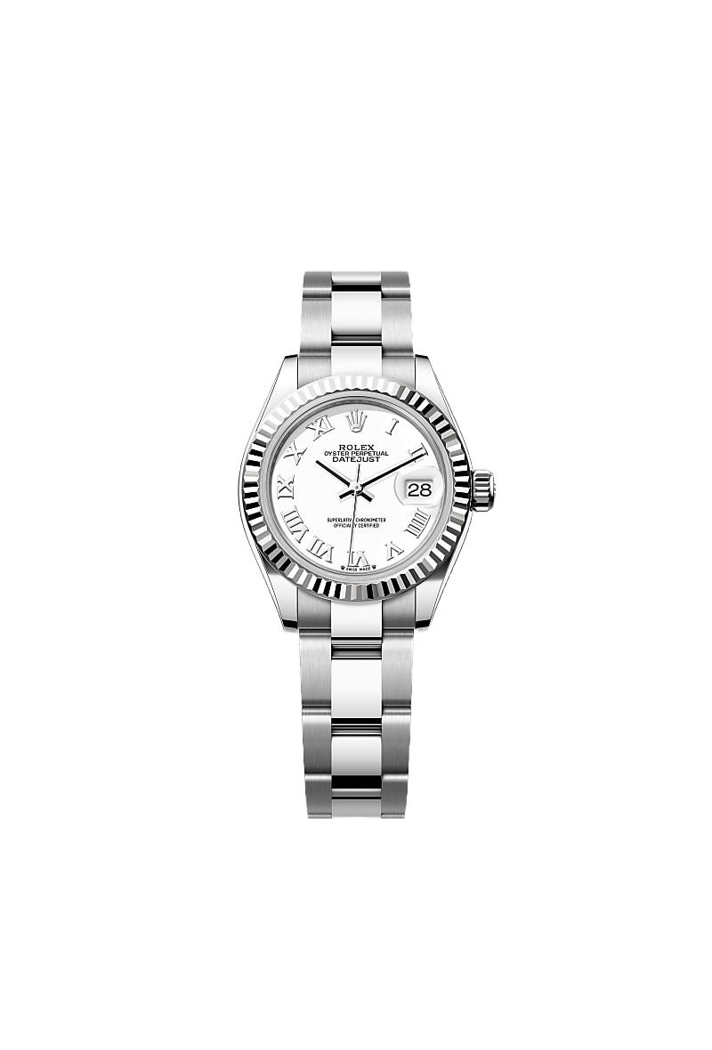 Rolex Lady-Datejust Oyster, 28 mm, Oystersteel and white gold