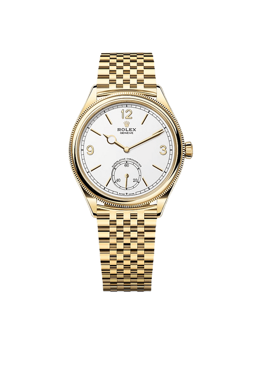 Rolex 1908 39 mm, 18 kt yellow gold, polished finish