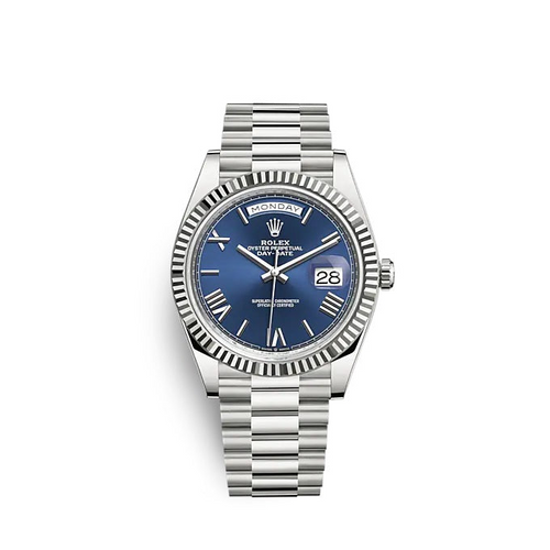 B- Rolex Day-Date 40 Oyster, 40 mm, white gold