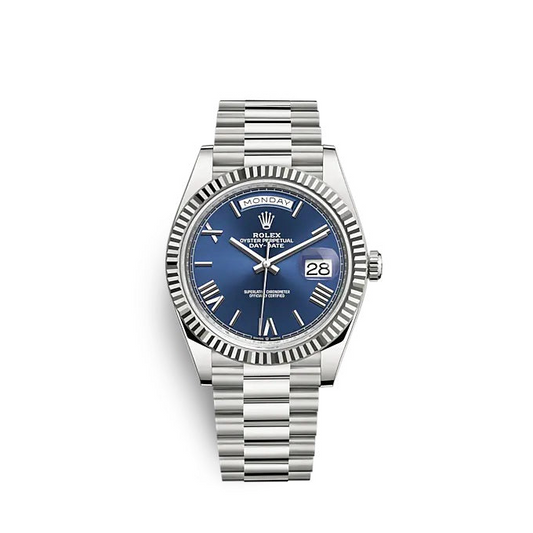 B- Rolex Day-Date 40 Oyster, 40 mm, white gold