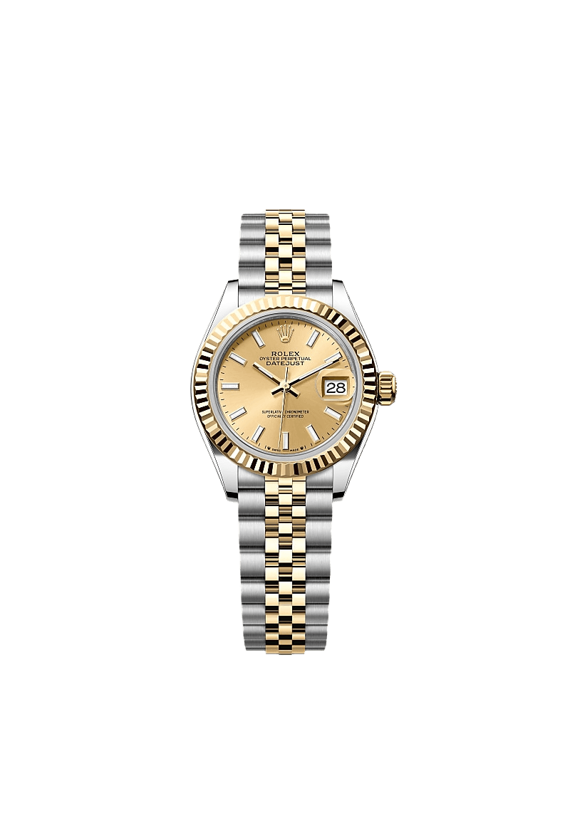 Rolex Lady-Datejust Oyster, 28 mm, Oystersteel and yellow gold