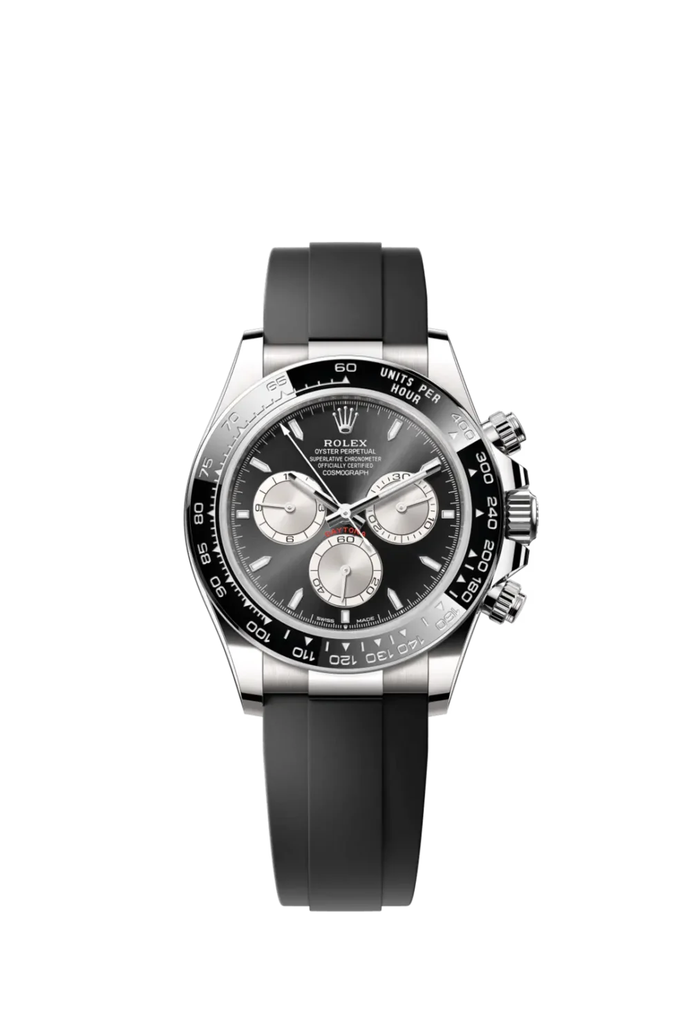 Rolex Cosmograph Daytona White Gold Steel Grey Dial with Oysterflex Bracelet