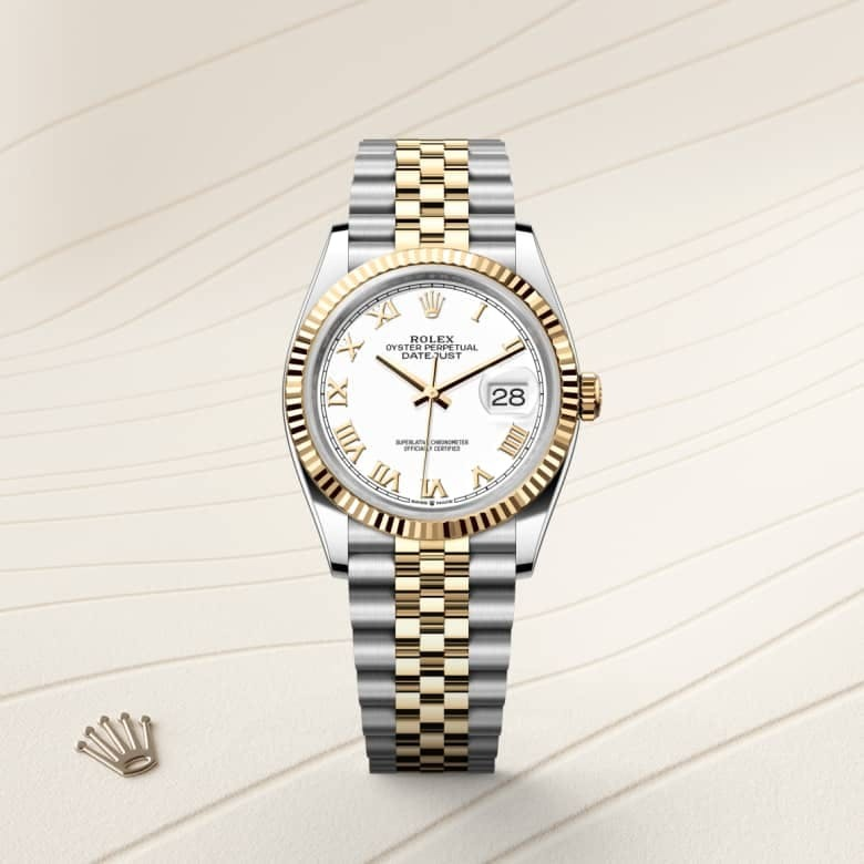 Rolex Datejust 36 Oyster, 36 mm, Oystersteel and yellow gold