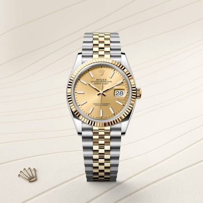 Rolex Datejust 36 Oyster, 36 mm, Oystersteel and yellow gold