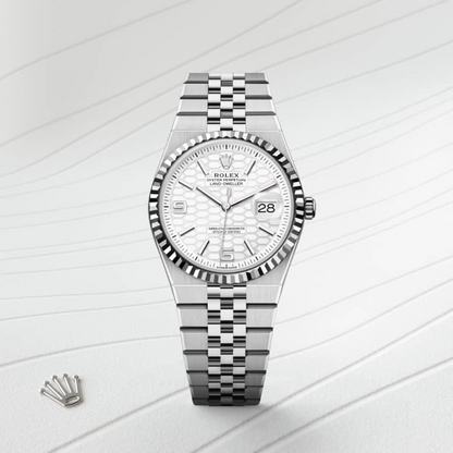 Rolex Land-Dweller 36 Oyster, 36 mm, Oystersteel and white gold