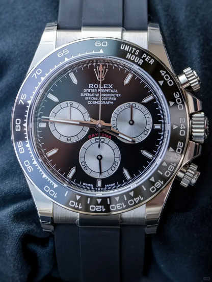 Rolex Cosmograph Daytona White Gold Steel Grey Dial with Oysterflex Bracelet