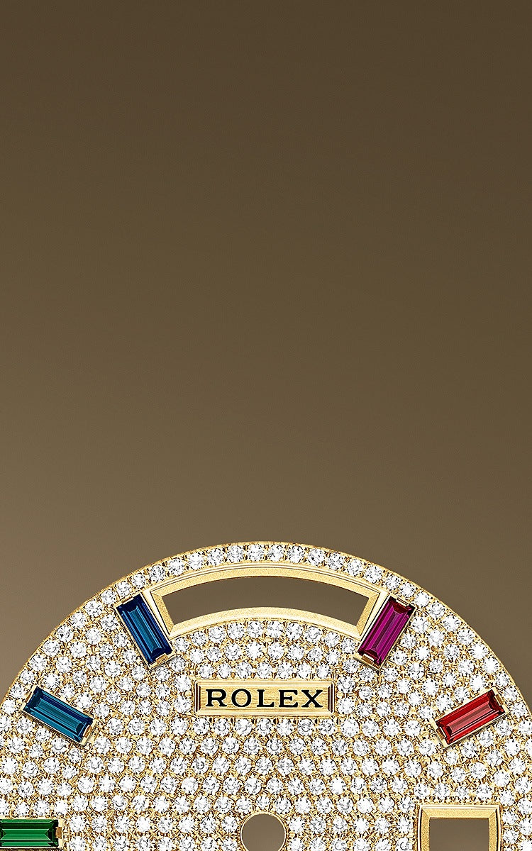 Rolex Day-Date 40 “Rainbow Paved Diamond Dial” in Yellow Gold