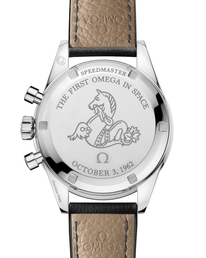 Speedmaster First OMEGA in Space 39.7 mm, steel on leather strap