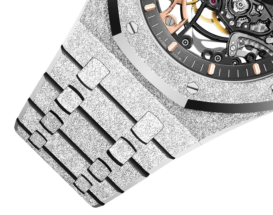 Royal Oak Frosted Gold Double Balance Wheel Openworked