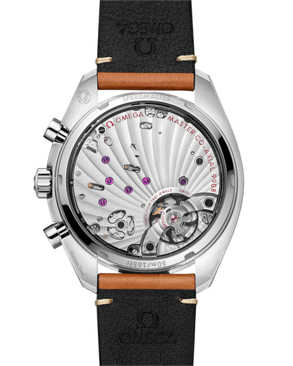 Speedmaster Chronoscope 43 mm, steel on leather strap