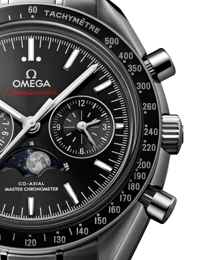 Speedmaster Moonphase 44.25 mm, steel on steel