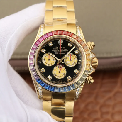 Rolex Cosmograph Daytona Rainbow Everose Gold Black Dial