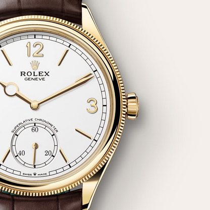 Rolex 1908 39 mm, 18 kt yellow gold, polished finish
