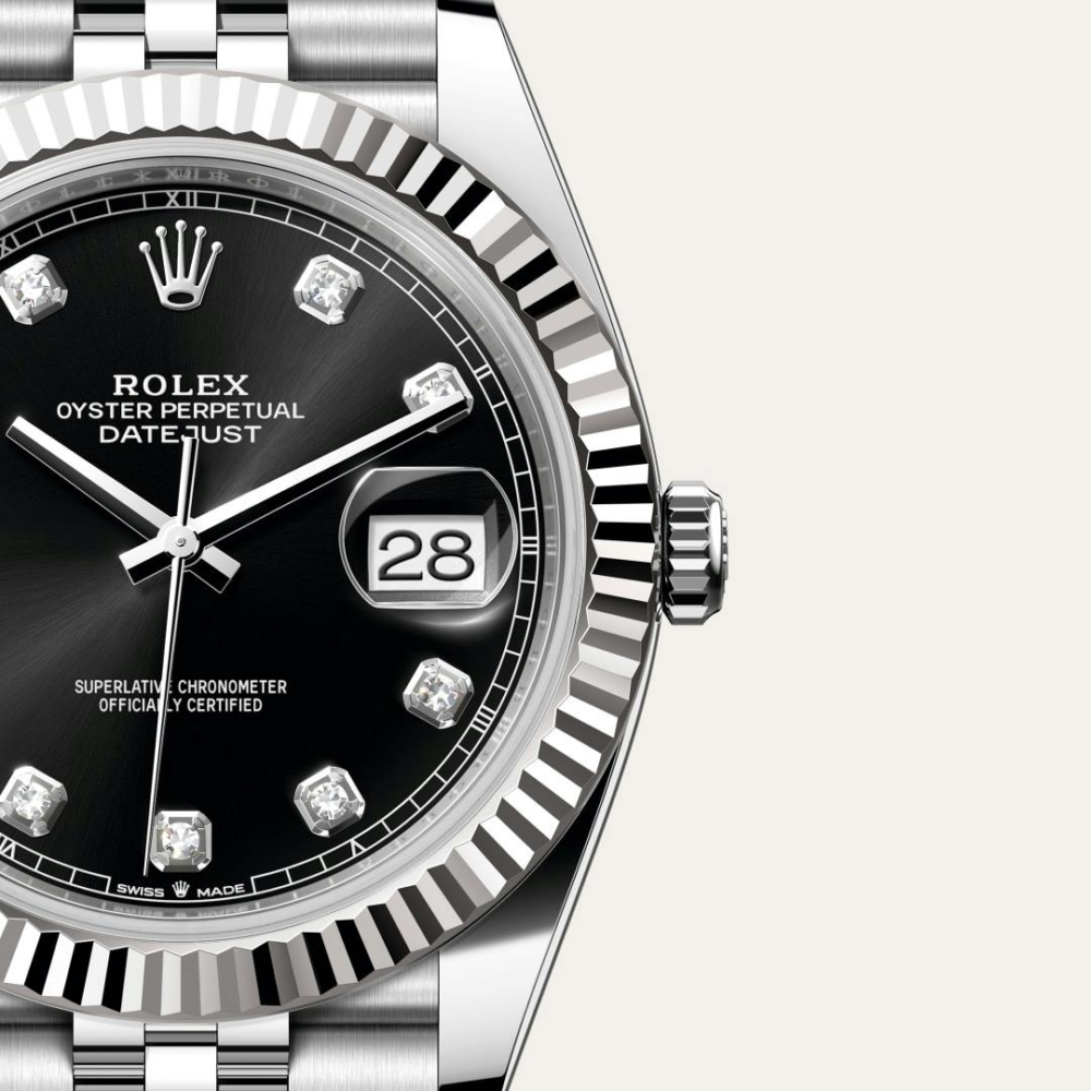 Rolex Datejust 41 Oyster, 41 mm, Oystersteel and white gold