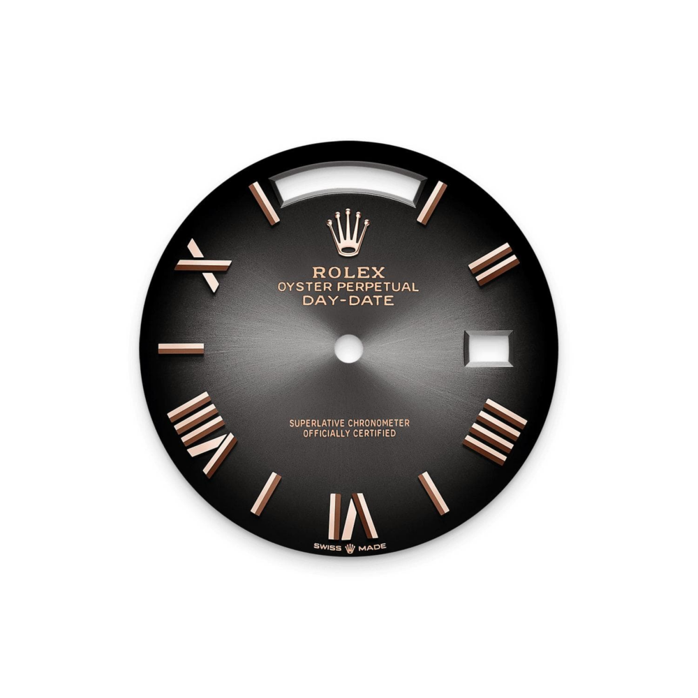 Rolex Day-Date Rose Gold Diamond Bezel Slate Ombre Dial (2025)