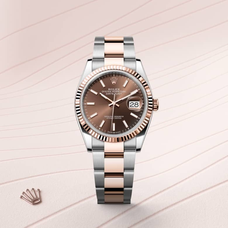 Rolex Datejust 36 Oyster, 36 mm, Oystersteel and Everose gold