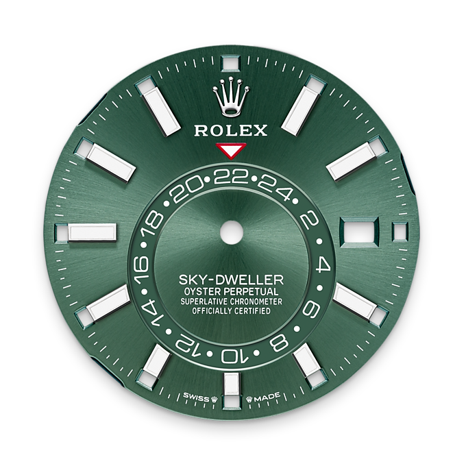 Rolex Sky-Dweller, 42mm, Oystersteel and 18k White Gold, Green, Jubilee