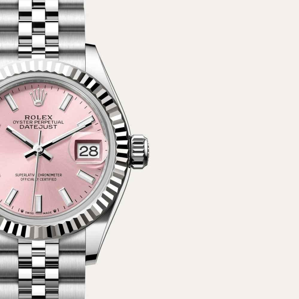 Rolex Lady-Datejust Oyster, 28 mm, Oystersteel and white gold