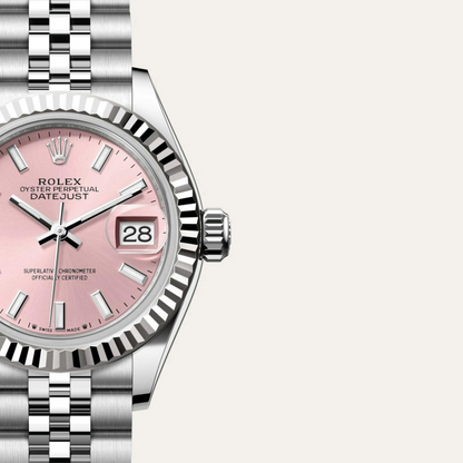Rolex Lady-Datejust Oyster, 28 mm, Oystersteel and white gold