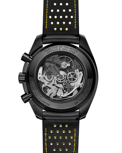 Speedmaster Dark Side of the Moon 44.25 mm, black ceramic on rubber strap
