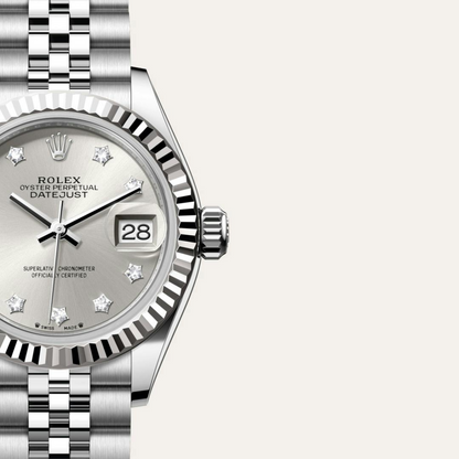 Rolex Lady-Datejust Oyster, 28 mm, Oystersteel and white gold