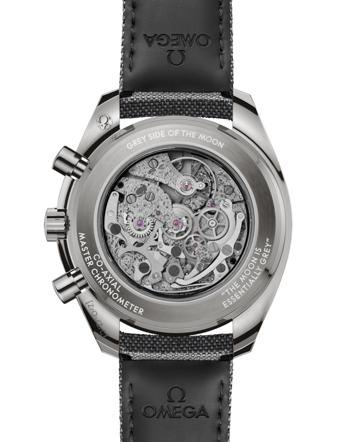 Speedmaster Dark Side of the Moon 44.25 mm, grey ceramic on coated nylon fabric strap