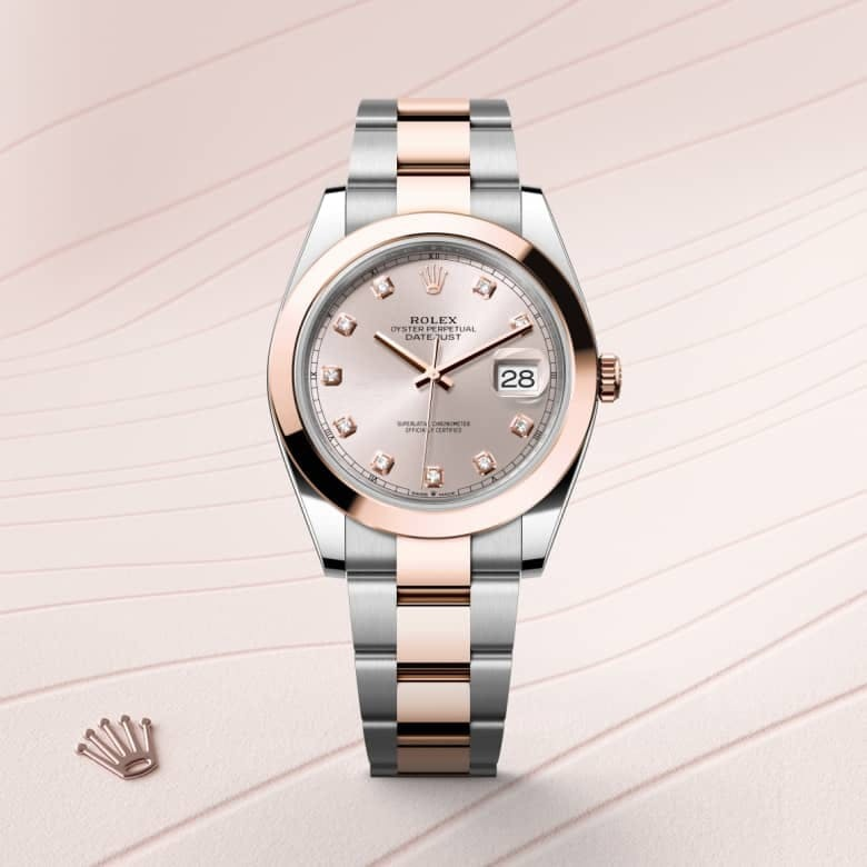 Rolex Datejust 41 Oyster, 41 mm, Oystersteel and Everose gold
