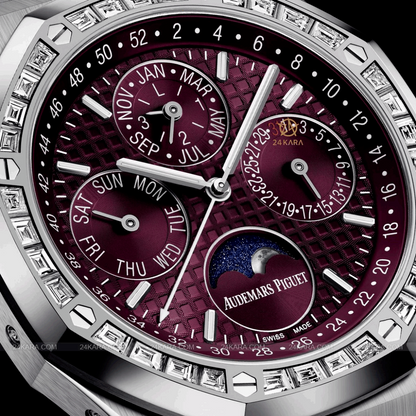 A- Royal Oak Perpetual Calendar Red diamonds