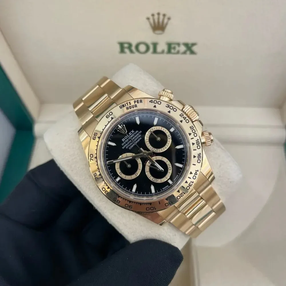 Rolex Cosmograph Daytona Yellow Gold Black Dial