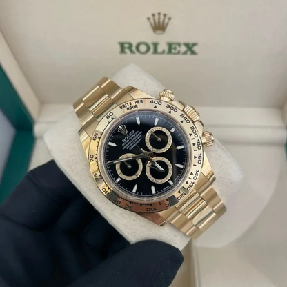 Rolex Cosmograph Daytona Yellow Gold Black Dial