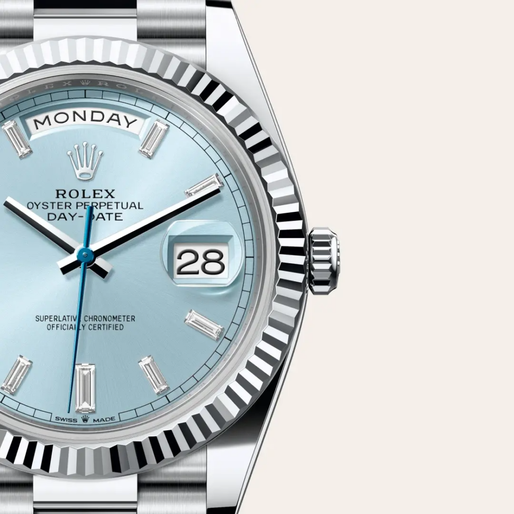 Rolex Day-Date 40 Platinum – Ice Blue Dial